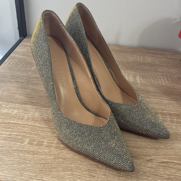 Veronica Beard Nathalia Lurex Metallic Pump Heels Size 8.5 - Picture 6 of 14